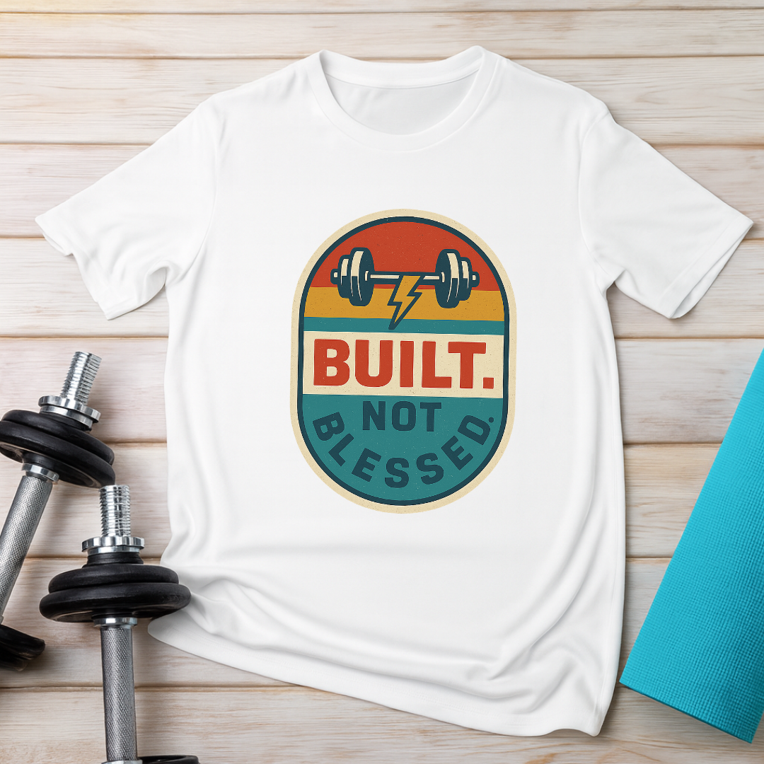 Build Not Blessed black white t-shirt full view - premium cotton tee