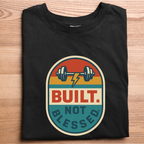 Build Not Blessed black white t-shirt graphic detail - bold typography