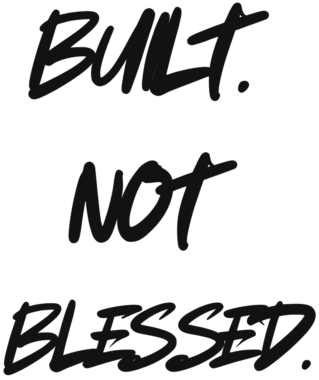 Build Not Blessed white cotton t-shirt back design - premium streetwear