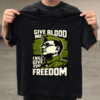 Netaji Bose black cotton t-shirt back design - patriotic streetwear